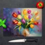 Kaleidoscope Of Elegance Textured Glass Chopping Board, thumbnail 1 of 8