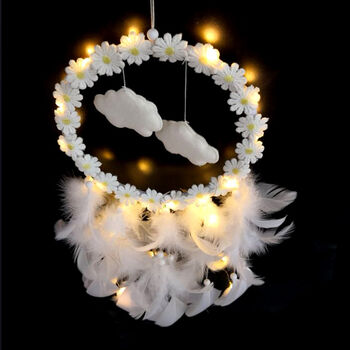 White Cloud Dream Catcher For Kid's Gift Room Decor, 2 of 7