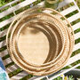 Set Of Three Bamboo Wicker Round Trays, thumbnail 3 of 3