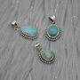 Turquoise Pendant: Sterling Silver, December Birthstone, thumbnail 4 of 7