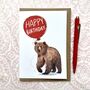 Bear Birthday Card, thumbnail 2 of 4