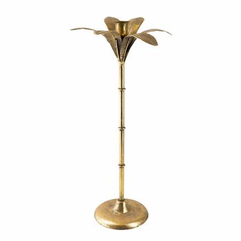 Gold Palm Tree Candle Holder 42cm, 6 of 6