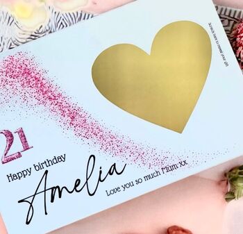 Personalised Girls Birthday Gift Scratchcard For Her, 2 of 6