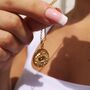 Engraved Gold Plated Cancer Zodiac Necklace, thumbnail 4 of 8