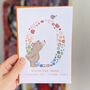 Personalised New Baby Card In Various Colours, thumbnail 2 of 4