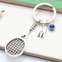 Personalised Large Tennis Keyring Squash Player Gift, thumbnail 1 of 10
