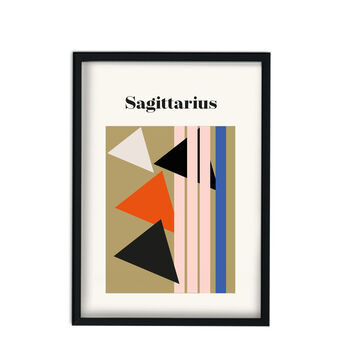 Sagittarius Zodiac Star Sign Giclée Retro Art Print, 3 of 3