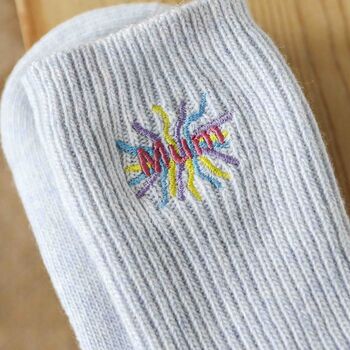 Personalised Cashmere Wool Soft Bed Socks Gift For Mum, 5 of 8