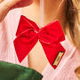 Personalised Velvet Bow Christmas Decoration, thumbnail 3 of 3