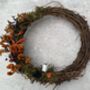 Small Halloween Wreath With Dried Flowers, thumbnail 2 of 4