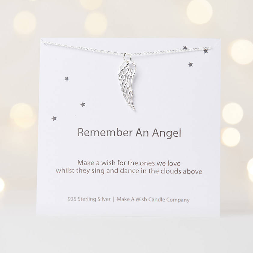Sympathy Necklace Remember An Angel By Make a Wish Candle Company