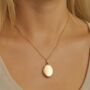 Personalised Solid 9ct Gold Milgrain Oval Locket, thumbnail 2 of 10