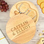 Personalised Couples Christmas Cheese Board Set, thumbnail 1 of 6