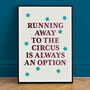 Circus Typography And Stars Print, thumbnail 1 of 3