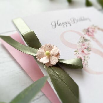 Female 80th Birthday Card, Personalised, 3 of 4