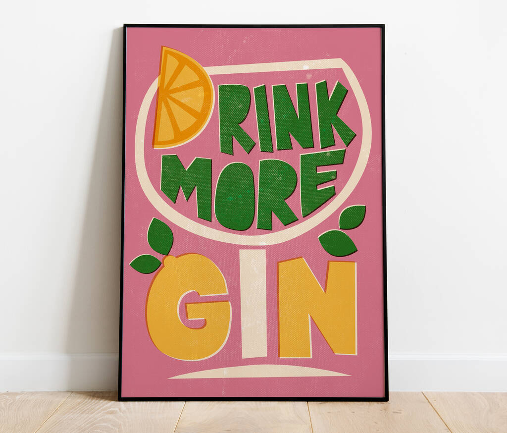 Drink More Gin Print, 1 of 3