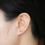 Black Diamond Stud Earrings In 9k Yellow Gold, thumbnail 4 of 4