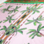 Silk Pareo Scarf / 'Pink Palm', thumbnail 3 of 4