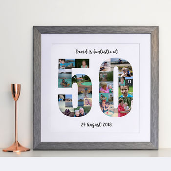 Personalised 50th Birthday Photo Collage, 8 of 8