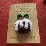 Pudding Crochet Christmas Card Handmade, thumbnail 8 of 8
