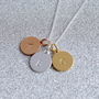 Personalised Sterling Silver Disc Pendant, thumbnail 5 of 7