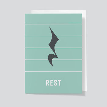 Rest Note Greetings Card | Music Teacher / Retirement, 3 of 5