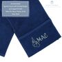 Personalised Embroidered Gym Towel With Zipped Pocket And Boxing Gloves Design, thumbnail 2 of 4