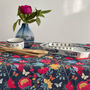 Luxury Linen Feel Floral Tablecloth Midsummer Night Floral Design, thumbnail 1 of 2