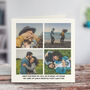 Personalied Four Photo And Message Husband Birthday Card, thumbnail 1 of 4