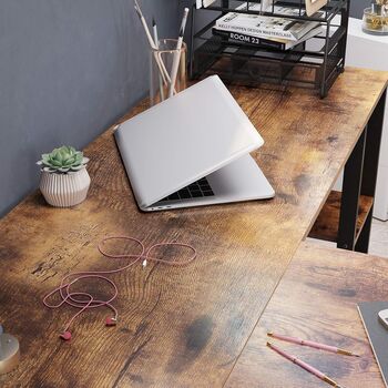 L Shaped Desk With Shelves, File Cabinet, And Cupboard, 5 of 7