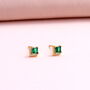 Message Bottle 'You Are A Gem' Emerald Gem Earrings, thumbnail 2 of 8