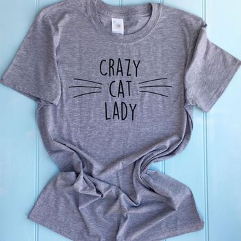 Personalised Crazy Cat Lady T Shirt, 2 of 4