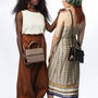 Nude Nappa Leather Crossbody Handbag With Strap, thumbnail 5 of 5