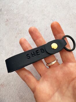 Personalised Leather Loop Keyring, 9 of 9