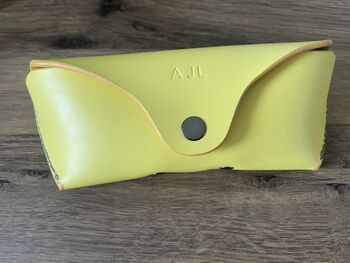 Personalised Yellow Leather Sunglasses Case, 2 of 12