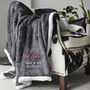 Personalised Ruby Wedding Anniversary Charcoal Blanket, thumbnail 1 of 4