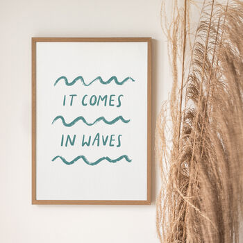 'It Comes In Waves' Graphic Print, 3 of 5