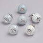 G Decor Pastel Grey White Handmade Ceramic Door Knobs, thumbnail 2 of 8