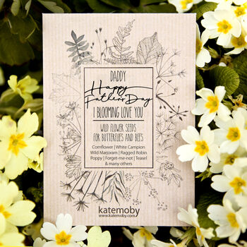Father's Day Gift Personalised Wildflower Seed Packet, 9 of 9