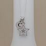 Personalised Sterling Silver Cz Star Charm Necklace, thumbnail 2 of 5