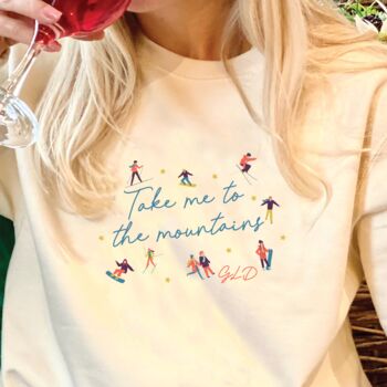 Personalised Take Me To The Mountains Ski Jumper, 2 of 4