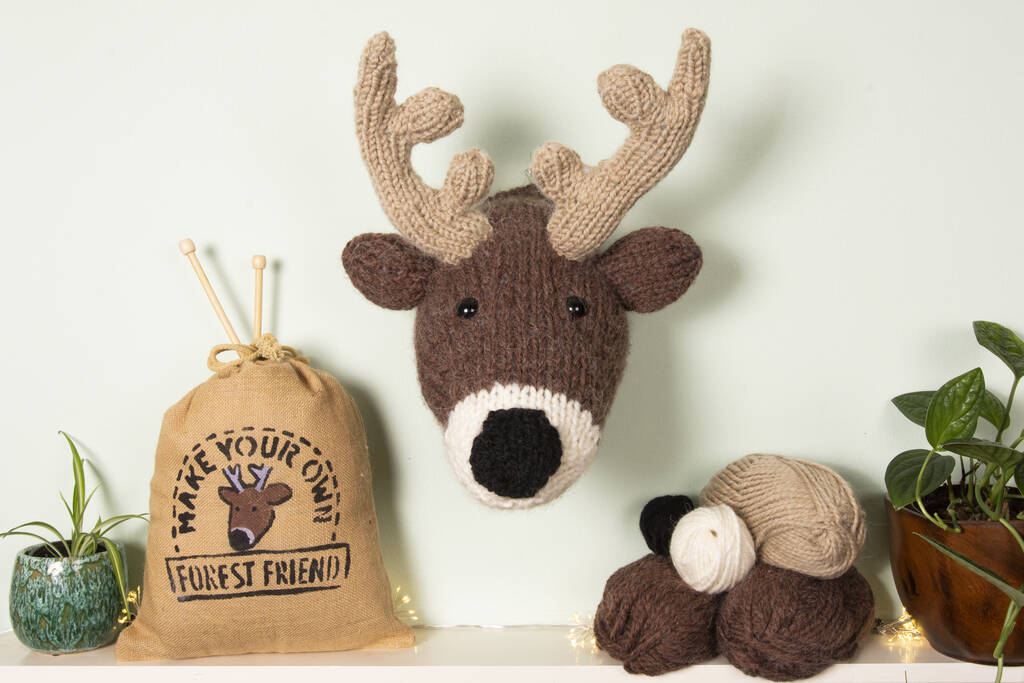 Giant Deer Head Knitting Kit, 1 of 8