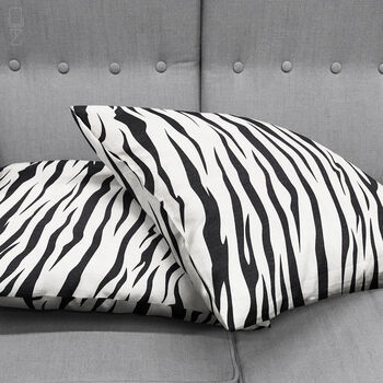 Black And White Cushion Cover With Zebra Pattern, 4 of 7