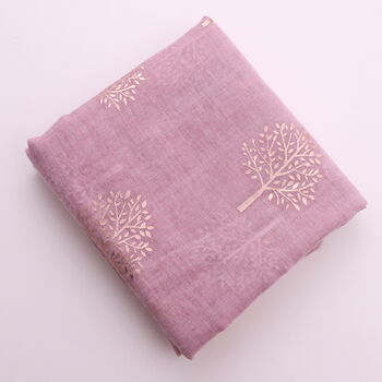 Personalised Gift Box Scarf With Mulberry Tree Design, 6 of 11