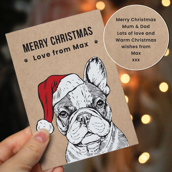 Dog Christmas Cards Pack Personalised, 5 of 8