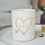 Personalised Carved Heart Candle, thumbnail 1 of 4