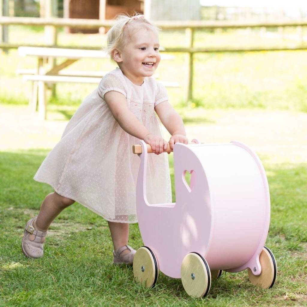 asda wooden dolls pram