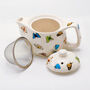 Patterned Ceramic Herbal Teapot Gift For Tea Lovers, thumbnail 5 of 10