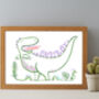Personalised Dinosaur Kids Gift Print, thumbnail 1 of 5