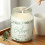 Botanical Personalised French Vanilla Jar Candle, thumbnail 1 of 6